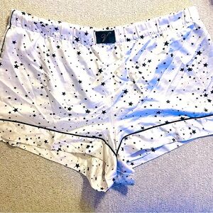 Victoria’s Secret B&W Scattered Stars Satin Sleep Shorts